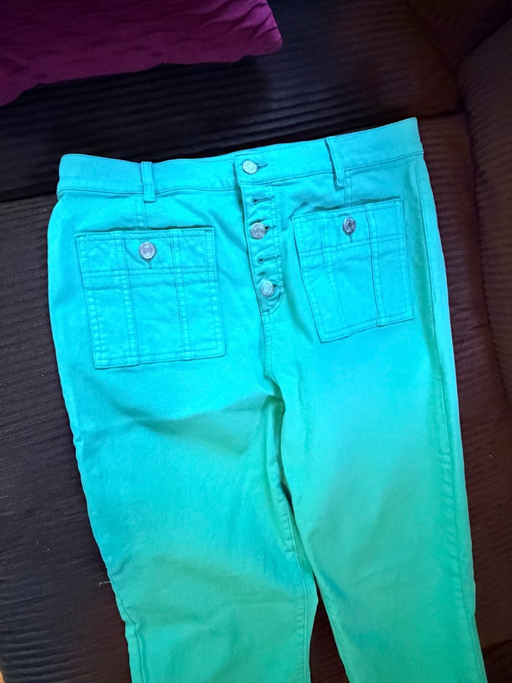 Loft Women’s Mint Green Flare Jeans - Picture 2 of 6